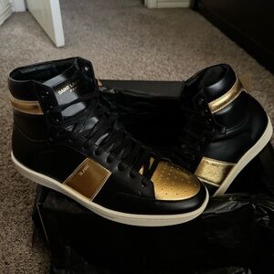 Saint Laurent SL-10 Black Gold Sneakers